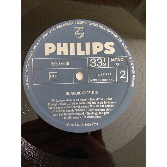 De Goede Oude Tijd LP Philips 625 136 Promo Record VG Tony Vess - Picture 7 of 7